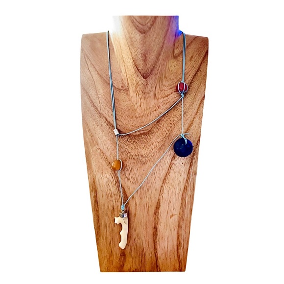 🍒NEW Flotsam & Jetsam Handmade Asymmetrical Charm Necklace by Loaded - Picture 2 of 7